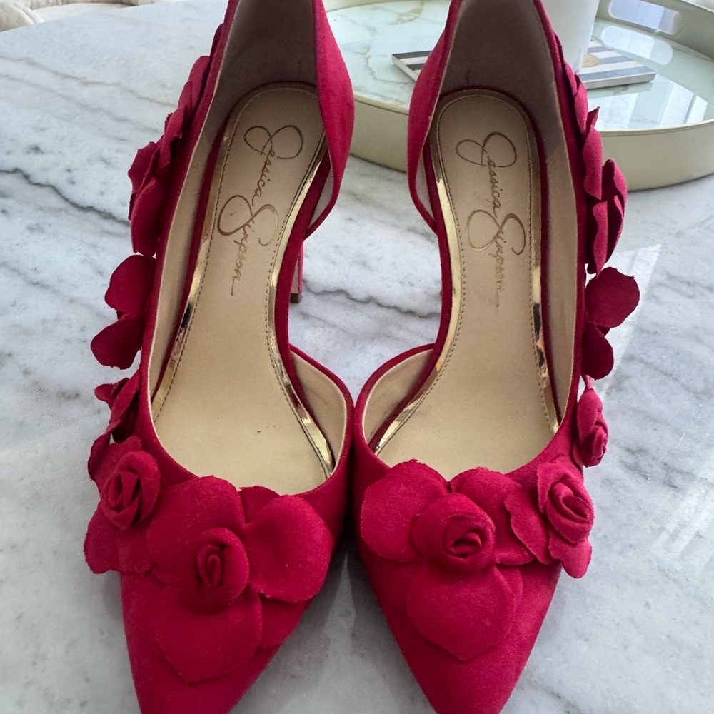 Jessica Simpson Pink Floral Heels